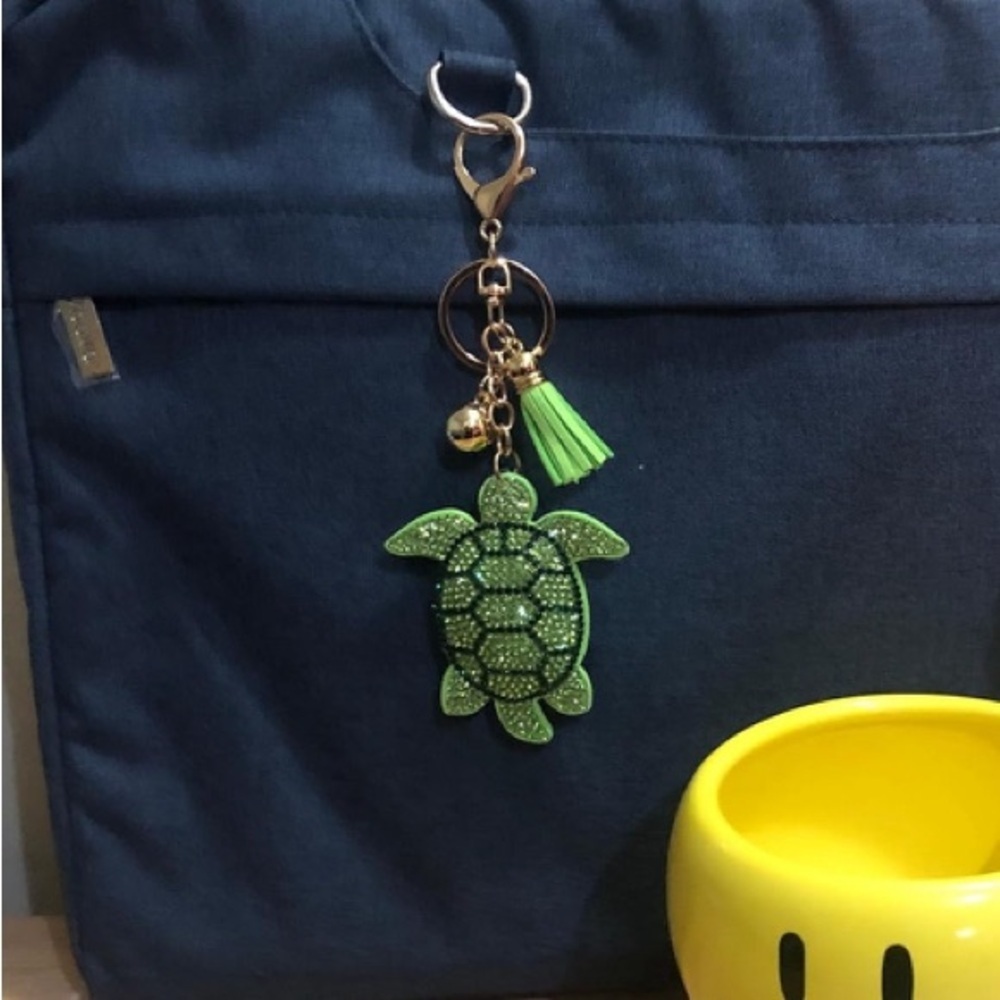 Turtle Bling Bag Charm/Keychain - Picture 3 of 4